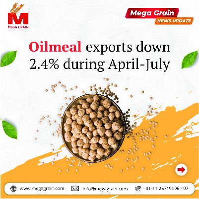 Oilmeal exports down 2.4% during April-July